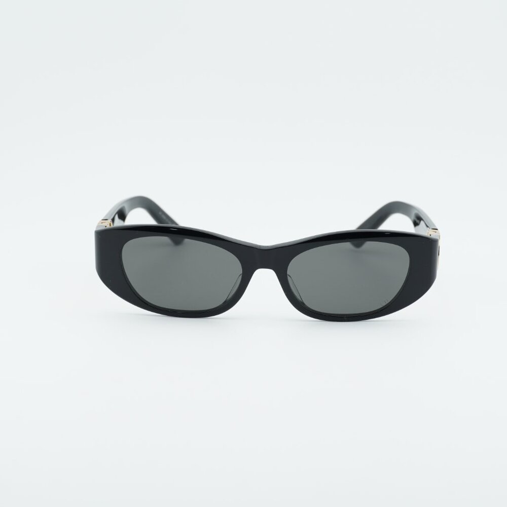 Dior 30MONTAIGNE S9U 10A0 Sunglasses Black Oval Frame, Grey Lenses - Picture 7 of 12